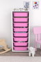 Hanah Home Armario Multiusos Blanco y Rosa